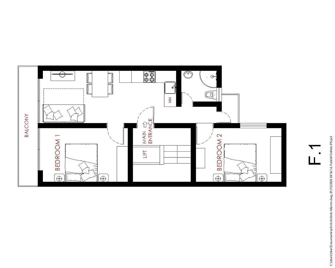F1 - Modern Two Bedrooms Flat Sea View, St Julians San Giuliano Malta